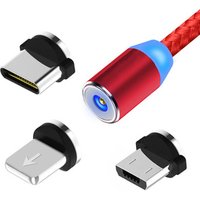 LED Magnetic Cable & Micro USB Cable USB Type C Cable Nylon Braided Type-C Magnet Charger For iPhone Charger Cale