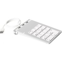 Shenzhen Factory Price Aluminum Finish USB Numeric Keypad with USB Hub Combo