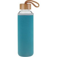 Funny Glass Water Bottle Bamboo Lid