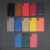 PU leather back cover for iPhone X 5.8 inch, Luxury original leather phone case with logo PC back for Apple mobile phone