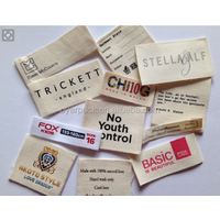 silk screen printing custom natural white soft cotton label for kids clothing