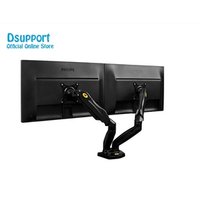 F160 Gas Spring 360 Degree Desktop 17"-27" Dual Monitor Holder Arm Full Motion TV Mount