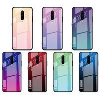 Gradient Glass Case For Oneplus 6T Silicone Frame Hard Glass Back Phone Cover For Oneplus 7 Pro 1+7 6 One plus 6T 1+6T