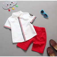 Short Sleeved Shirt & Worn Shorts Set