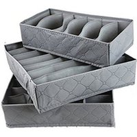 Bamboo charcoal abosrbs moisture and smell 3 pcs underwear socks ties bra drawer organizer storage box