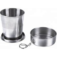 Mini Glass Stainless Steel Portable Folding Travel Mug