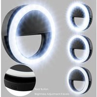 3 level brightness selfie ring light 36led rechargeable ring light