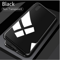 GETIHU Metal Magnetic Case for iPhone XR XS MAX X 8 Plus 7 +Tempered Glass Back Magnet Cases Cover for iPhone 7 6 6S Plus Case