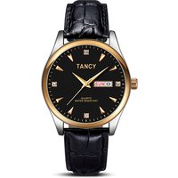 Business chronograph stock watches leather material wrist watches men luxury watch