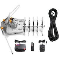 Outdoor 150 Mile Motorized 360 Degree Rotation OTA Amplified HD TV Antenna for 2 TVs Support UHF/VHF/1080P Channels