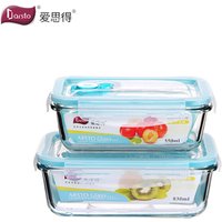 Glass Meal Prep Containers, Airtight Glass Bento Boxes, BPA Free & FDA Approved & Leak Proof Glass Box Storage