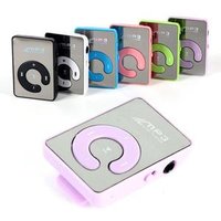 Free Shipping Mirror Clip USB MP3 Player Sport Support 8GB TF Card Portable Mini Music Media Player