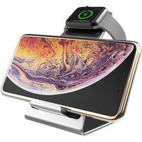 new arrivals 2019 amazon 2 in1 wireless phone charger station for smart watch and phone charging stand for sumsung mobile phone