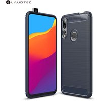 Carbon Fiber Tpu Silicone Back Cover Phone Case For Huawei Y9 Prime 2019