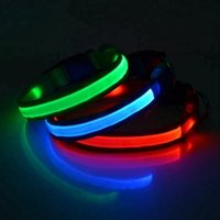 Wholesale Custom High Quality LED Pet Dog Collar Light Up Flashing Nylon LED Dog Collar