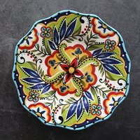 European creative hand-painted ceramic plates home Western dish bowl decorative plate set tableware set