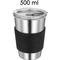 30% off Customize logo 304 Stainless Steel Metal Cups 500ml 16oz travel mugs Coffee cup with straw and lid
