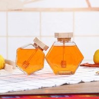 Lead Free Crystal Glass Honey Jar Screw Cap Lid