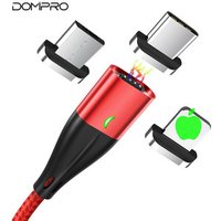 Foxconn fast flat type c micro usb to usb 3 in1 magnetic charging metal cable for apple android charger cable