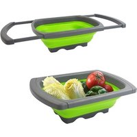 China Factory Best Selling Collapsible Over Sink Colander / Strainer Kitchen Storage Basket