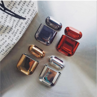 Metal Glossy PC Hard Case Luxury Electroplated Shiny Mirror Cover Shell for Airpods