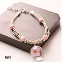 2019 Newest National Glass Dried Flower And Grass Handmade Bracelet