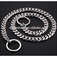 Wholesale pet product big 20mm welded gold curb metal chain strong stainless steel dog Collar
