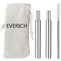 Adjustable & Extendable Stainless Steel Reusable Drinking Straw