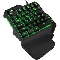 Colorful Lights Wired 35-Keys One-hand Keyboard the Game Keyboard