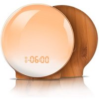 Alarm Clock Wake up Light Digital Snooze Nature Night Lamp Clock Sunrise Colorful Light With Nature Sounds FM Radios