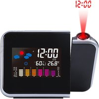Multi-function Weather station wall projector display LCD screen snooze alarm clock