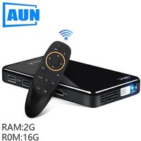 AUN Projector X2 Android 7.1(RAM:2G, ROM:16G), WIFI, Bluetooth, Support 1080P, DLP Beamer Phone