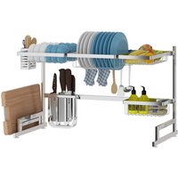 Original manufacturer supply 304stainless steel Dish Drying Rack Over Sink Drainer Shelf for Kitchen Supplies Storage Counter