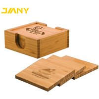 China Manufacturer Tableware collection Bamboo Coaster Set Includes 5 square Coasters Use for Drinks Beverages Beer and Coffee