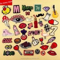 Sexy Mouth & Number 7 Embroidery Patches