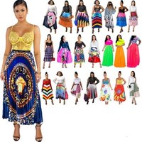 Trending Women Clothing Cheap Pleated Skirts African Printed Maxi Skirt