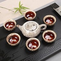 Wholesale Cup Tea Set Teapot Creative Business Gift Ceramic Kung Fu Set Custom Logo
