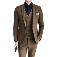 Classic Plaid Slim Fit Suit – 3 Piece Set