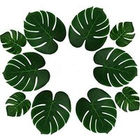 Plastic PU Polyester Artificial Palm Tree Leaves Decorations