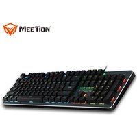 MEETION MK007 Ergonomic Macro Led Backlit Light Customizable Metal Pc Computer Rgb Gamer Gaming Mechanical Keyboard