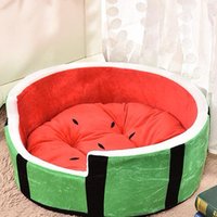Wholesale hot sale Amazon popular top quality creative design cute fruit watermelon shape luxury cat nest pet dog bed