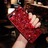 Wholesale Luxury Girl Glitter Crystal Rhinestone Bling Diamond Mobile Phone Case Cover For iPhone XR XS XS MAX 8 Plus 7
