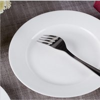 4.5-16 inch hotel home use round ceramic white buffet plates