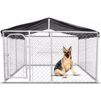 Galvanised Outdoor Dog Kennel Run 10x10x6 Foot