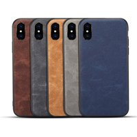 Factory Price for iPhone X XS Retro Style Leather Back Phone Case, 5 Colors Available