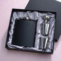 7OZ Set Engraved Personalized Stainless Steel HIP FLASK Portable Flagon Gift Box