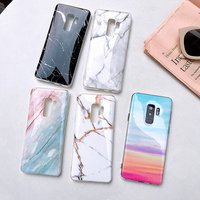 Hot Glossy Marble Soft TPU Phone Case for Samsung S7 Edge S8 S9 S10 Plus S10e Back Cover Silicone Casing for A10 A20 A30 A50 M10