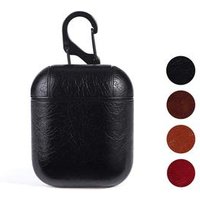 For AirPods Case Leather, Protective Shockproof Handmade Premium Cover for Apple AirPods