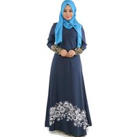Printed Muslim Abaya Dress