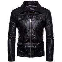 Windproof Leather Motorbike Jacket